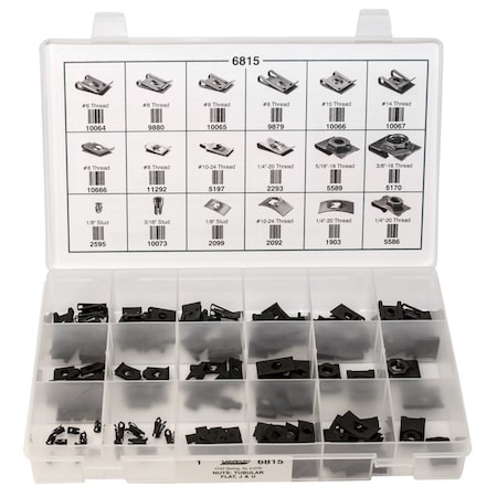 Auveco TUBULAR FLAT U & J NUT QUIK-SELECT KIT 6815